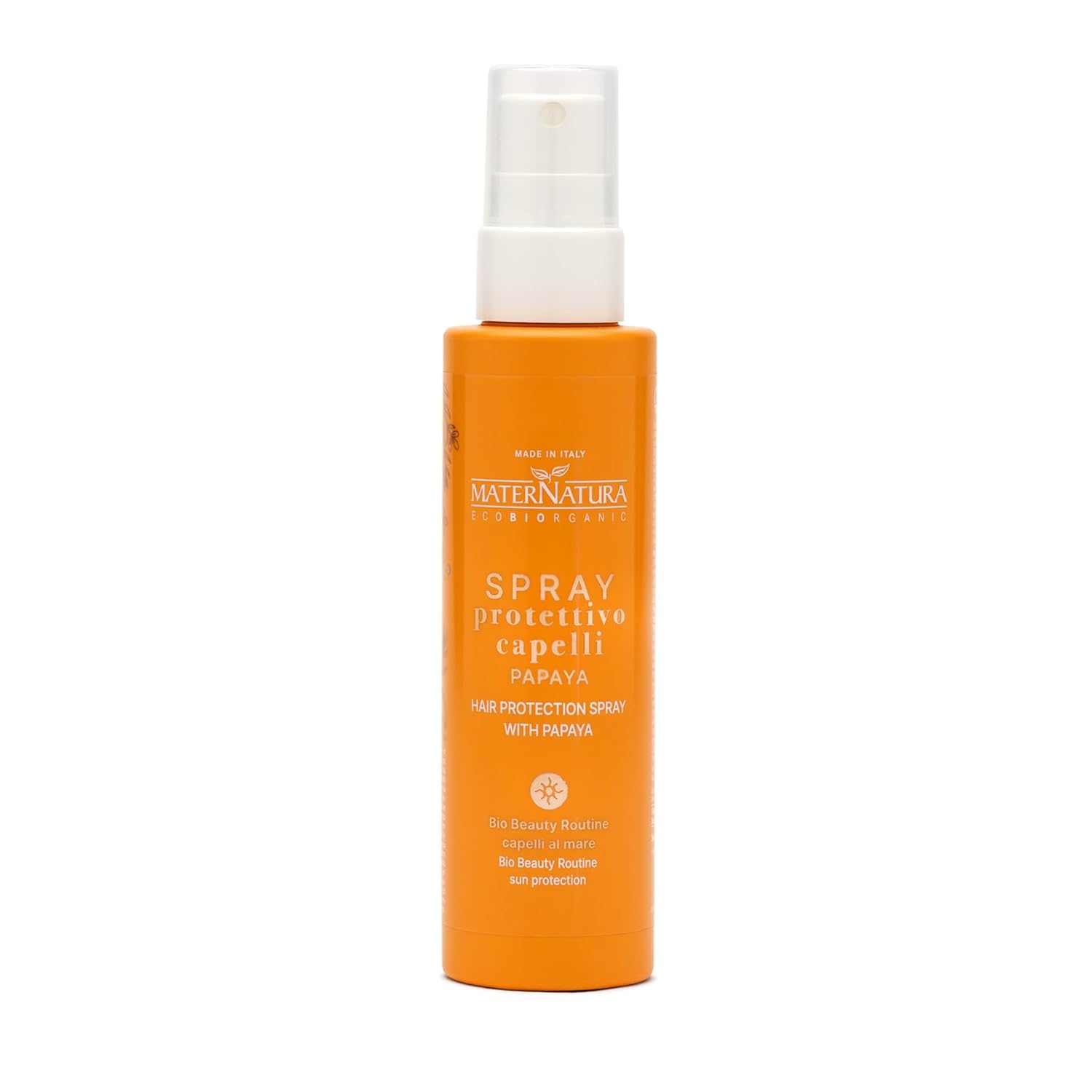 Maternatura, Papaya and Mango Hair Protection Spray, Milk Spray with UV Filters Heat Protecting Hair from Sun, 5 Fl. Oz