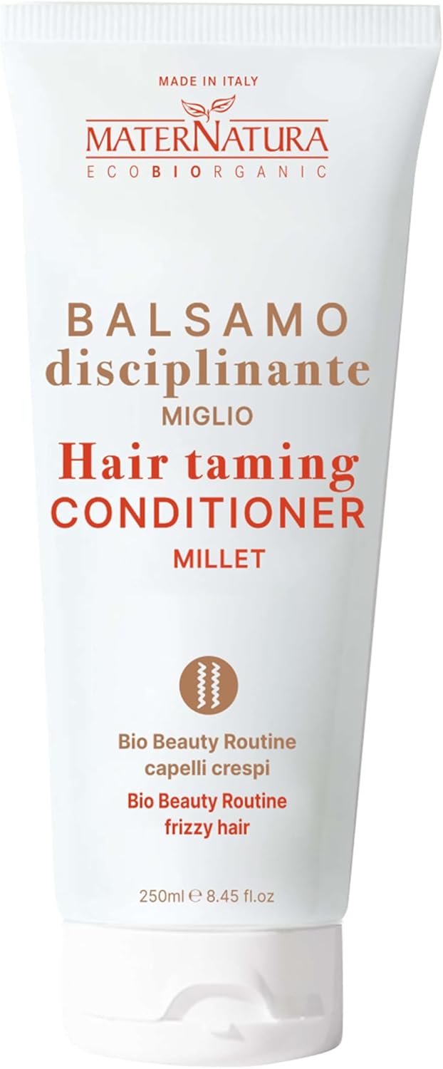 Maternatura, Millet, Detangling Conditioner for Dry, Frizzy and Ruined Hair, Bio Beauty Routine Frizzy Hair, Made in Italy, 8.45 Oz