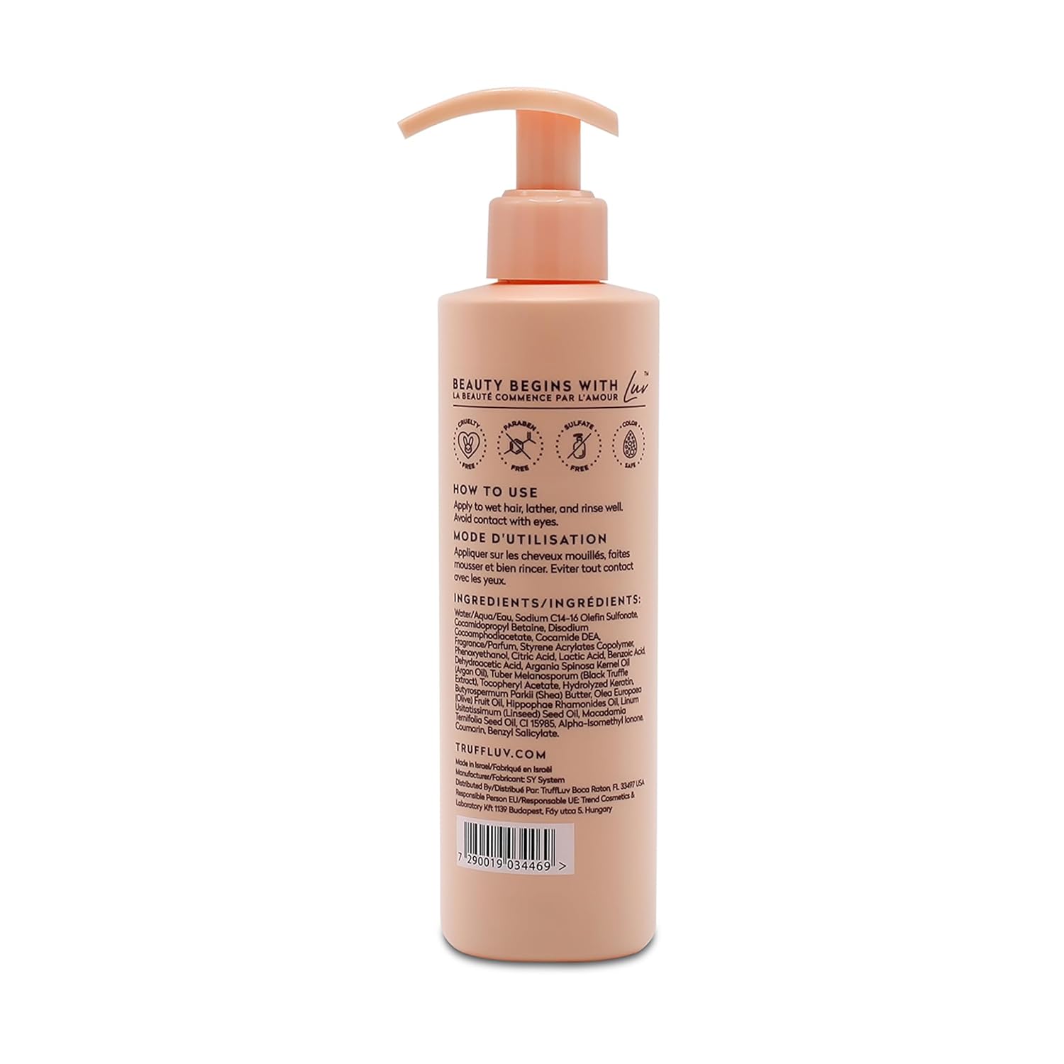 TruffLuv Argan Shampoo with Black Truffle Extract, 8.45 Fl.Oz