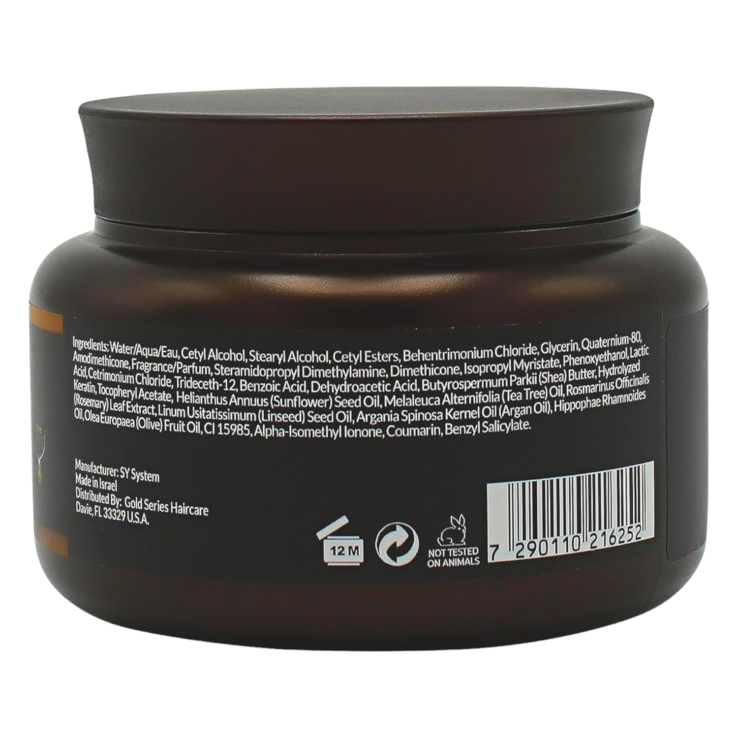 Gold Series Treatment Mask – Deep Hydrating Argan Oil Hair Mask, 8.45 Oz