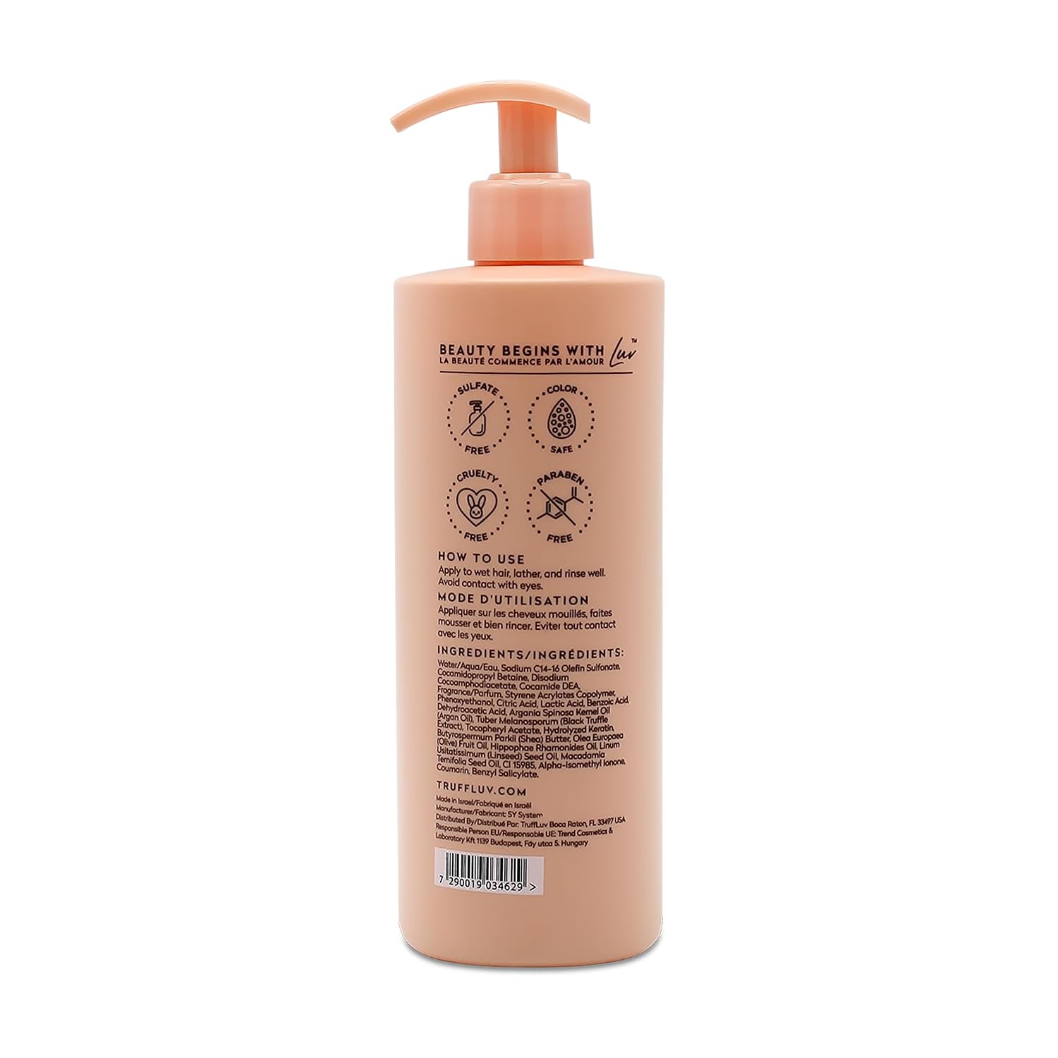 TruffLuv Argan Shampoo with Black Truffle Extract, 16.9 Fl.Oz