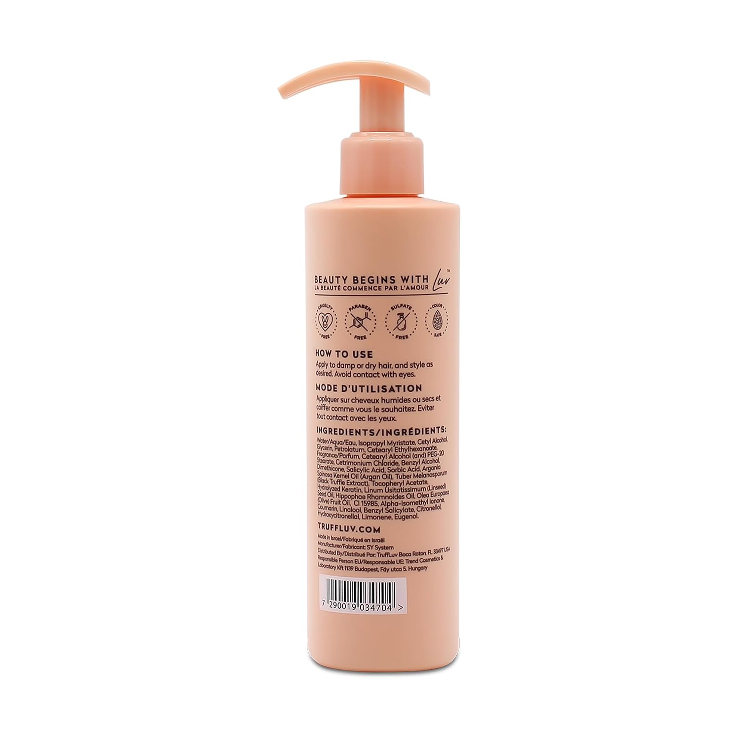 TruffLuv Argan Style Hair Cream with Black Truffle Extract, 8.45 Oz