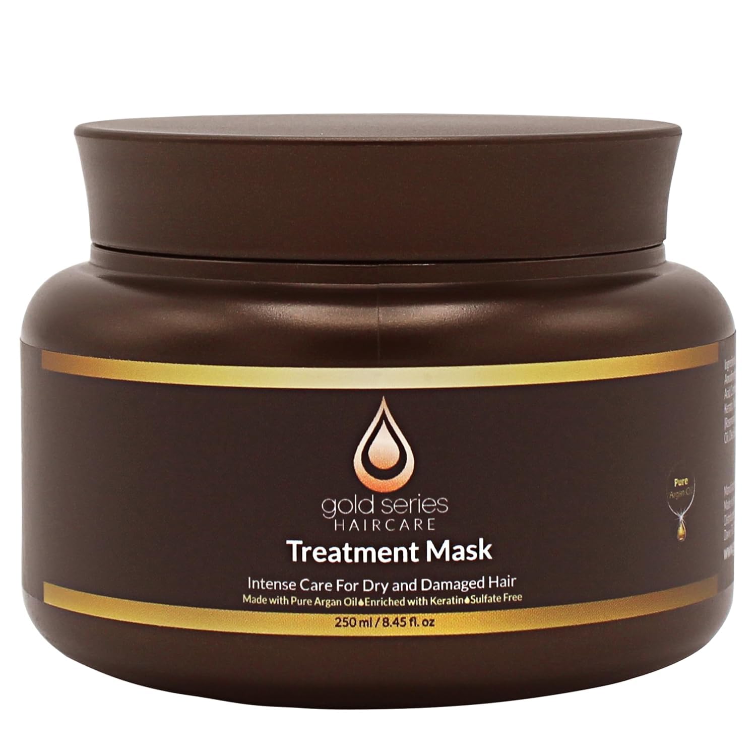 Gold Series Treatment Mask – Deep Hydrating Argan Oil Hair Mask, 8.45 Oz