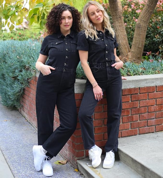 Generic Chef Bae Black Denim Jumpsuit - X-Large, 33W x 40L