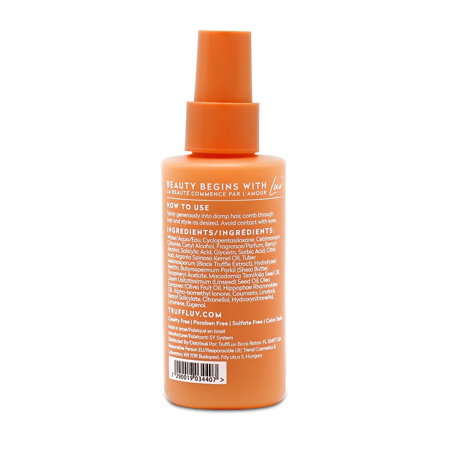 TruffLuv Argan Leave-In Hair Mask with Black Truffle Extract, 4.22 Fl.Oz