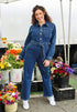 Generic Chef Bae Blue Denim Jumpsuit - Large