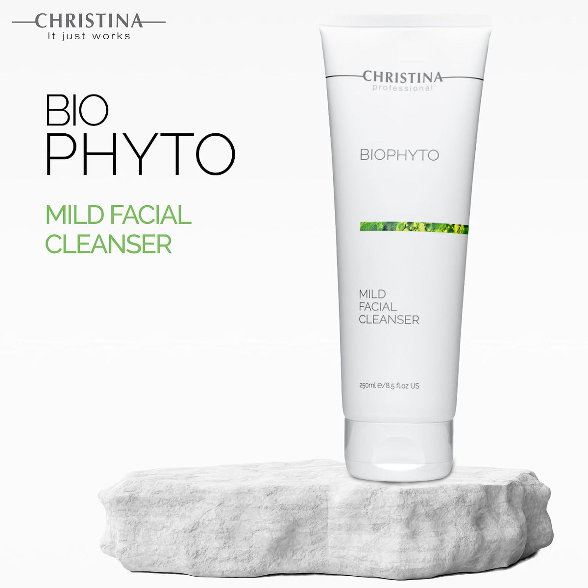 CHRISTINA- Biophyto Mild Facial Cleanser with Green Tea & Cucumber, 250 ml/ 8.45 Fl. Oz