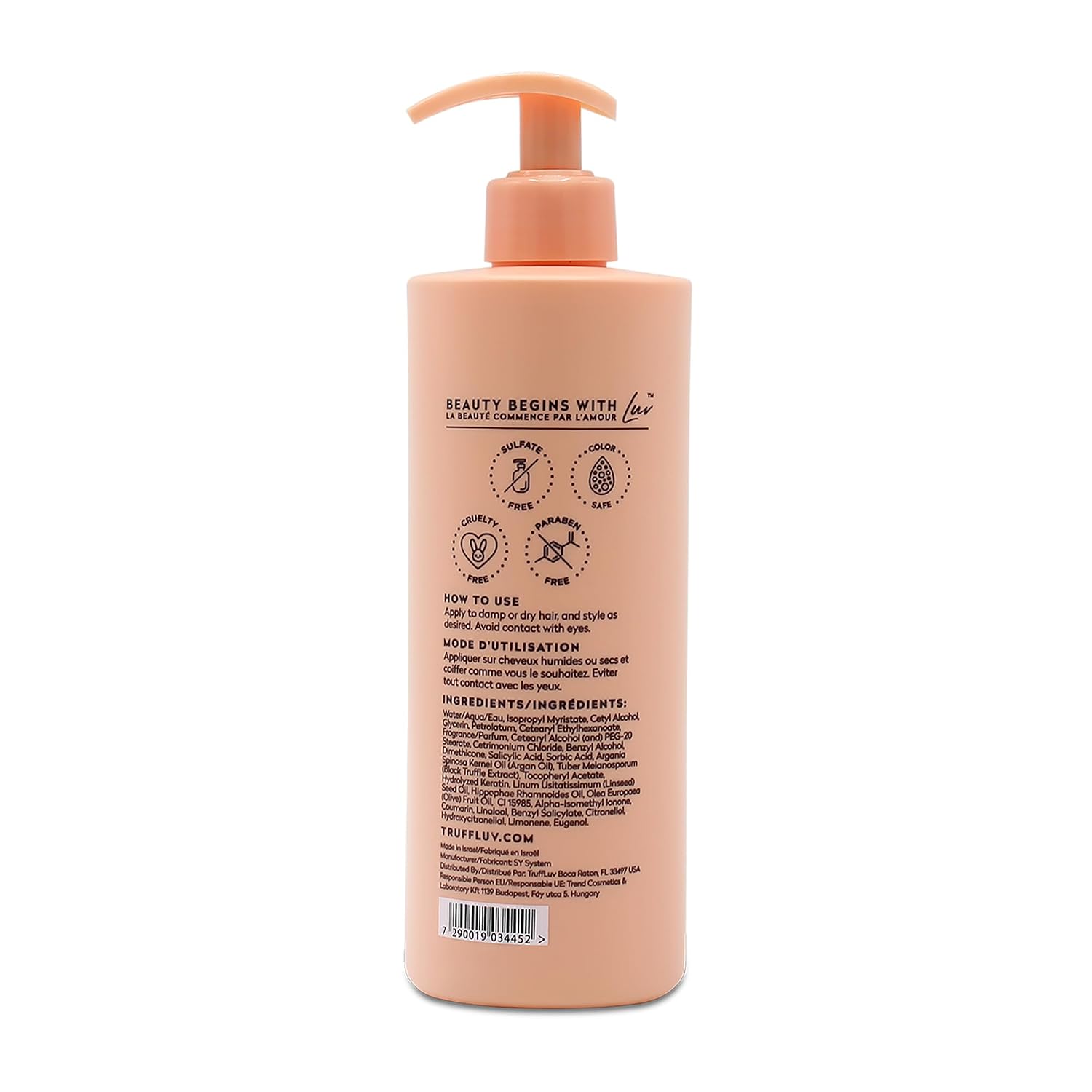 TruffLuv Argan Style Hair Cream with Black Truffle Extract, 16.9 Oz