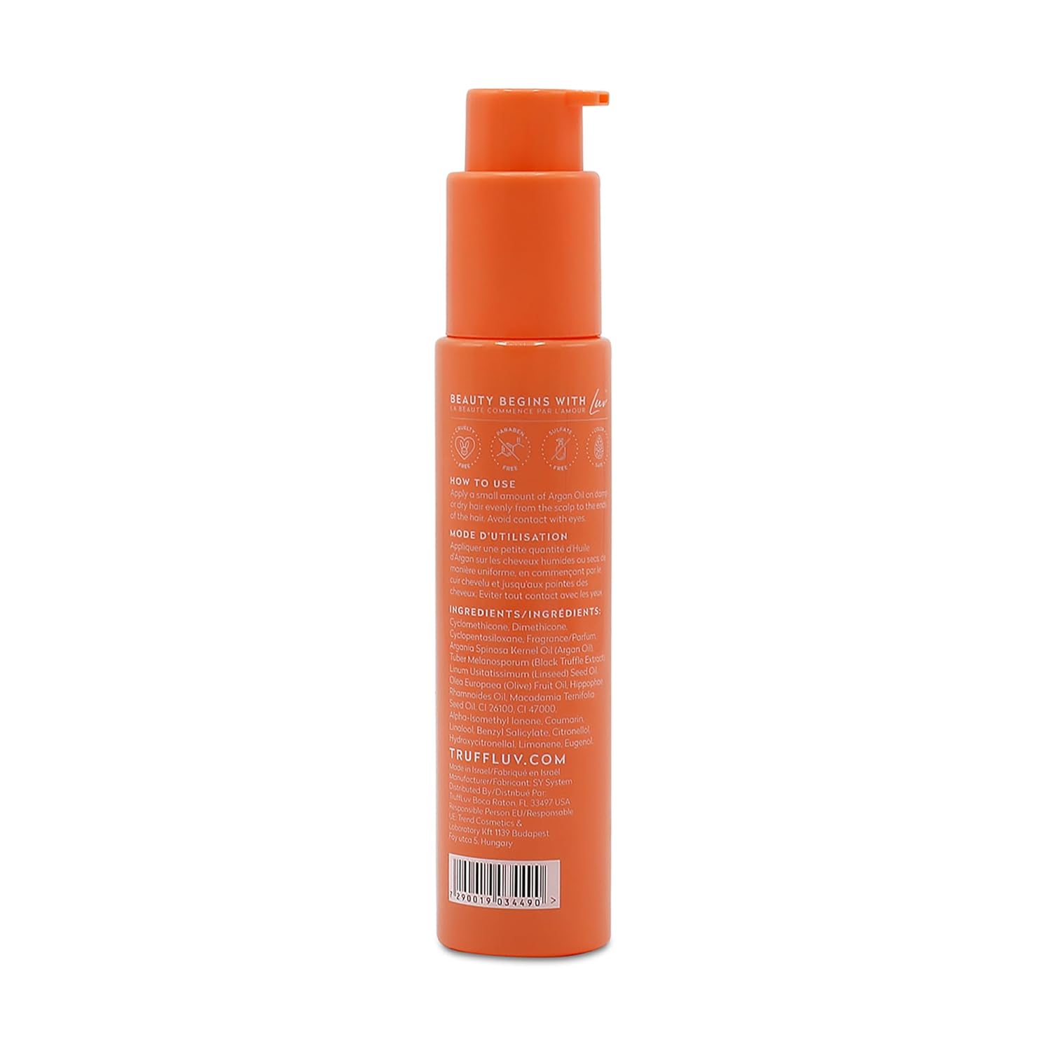 TruffLuv Argan Hair Oil with Black Truffle Extract, 1.7 Oz