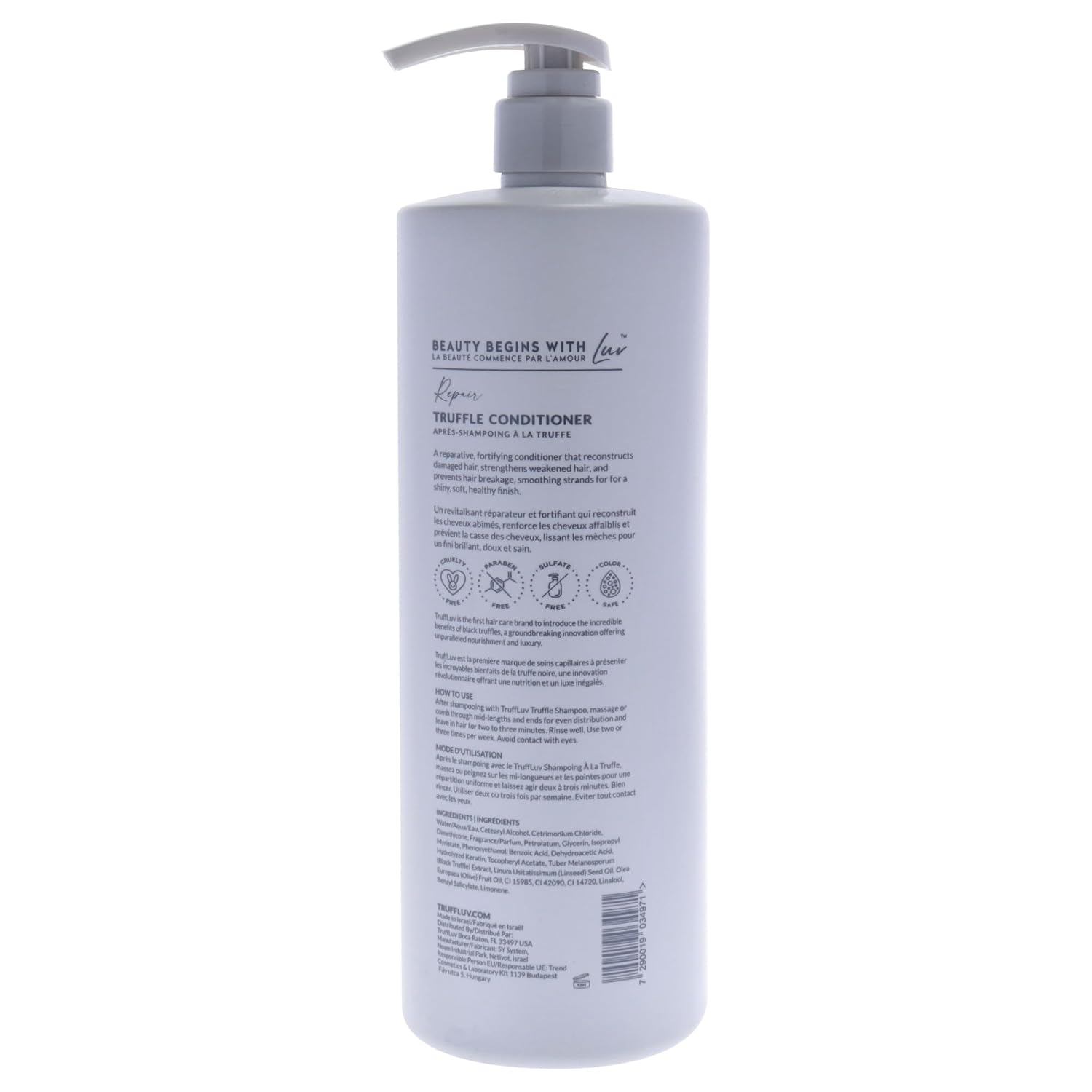 TruffLuv Truffle Conditioner – Ageless Vitality & Silky Detangling, 33.8 Fl. Oz