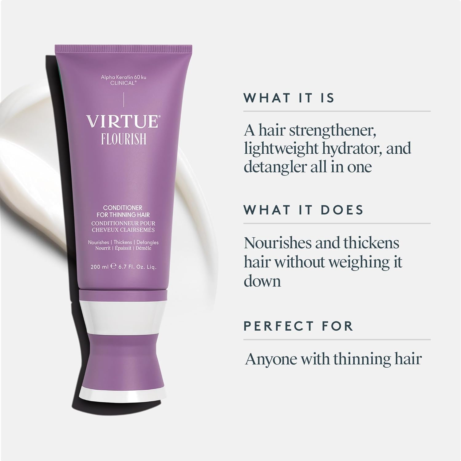 Virtue Lab Fourish Conditioner for Thinning Hair 6.7 oz