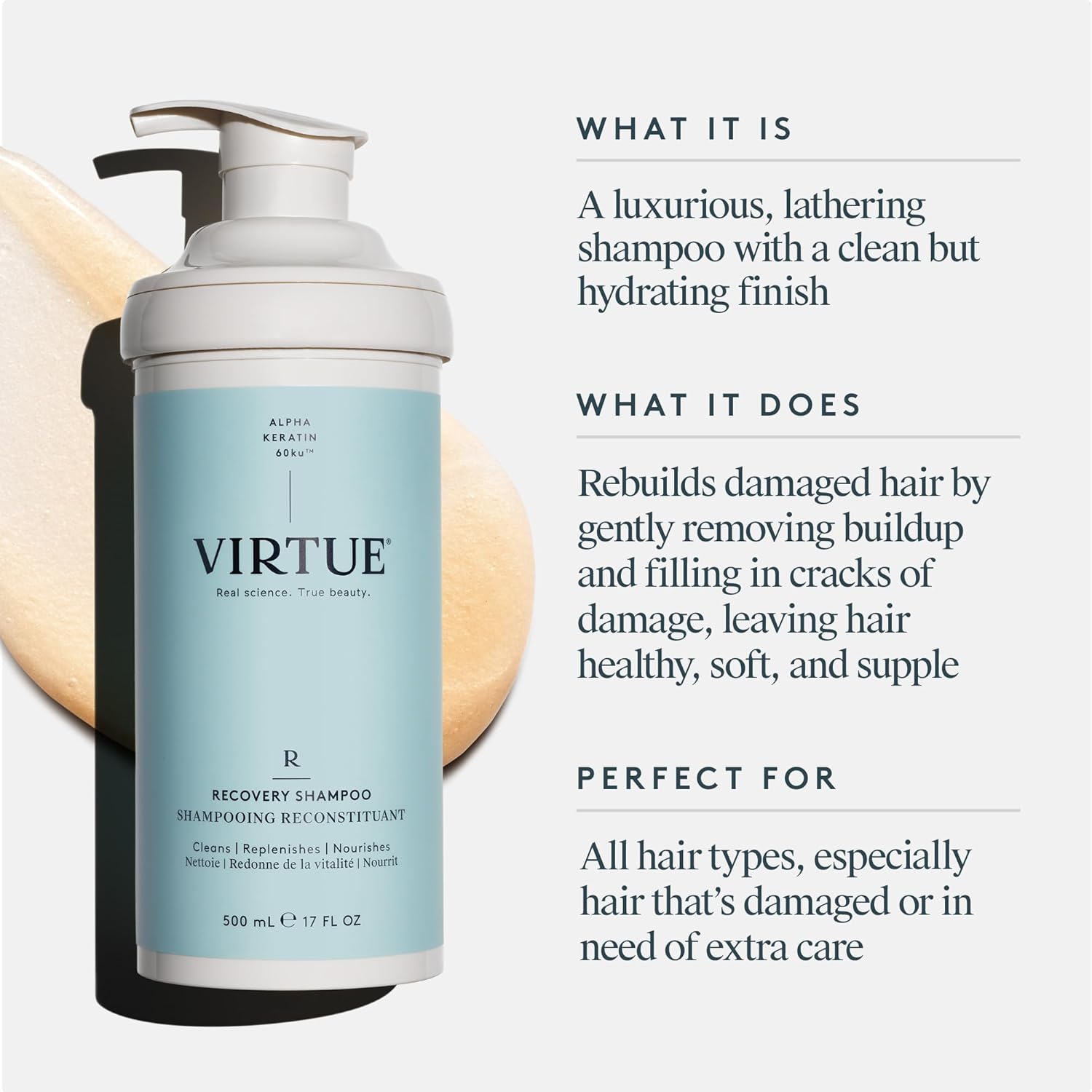 Virtue Lab Recovery Shampoo 17 oz
