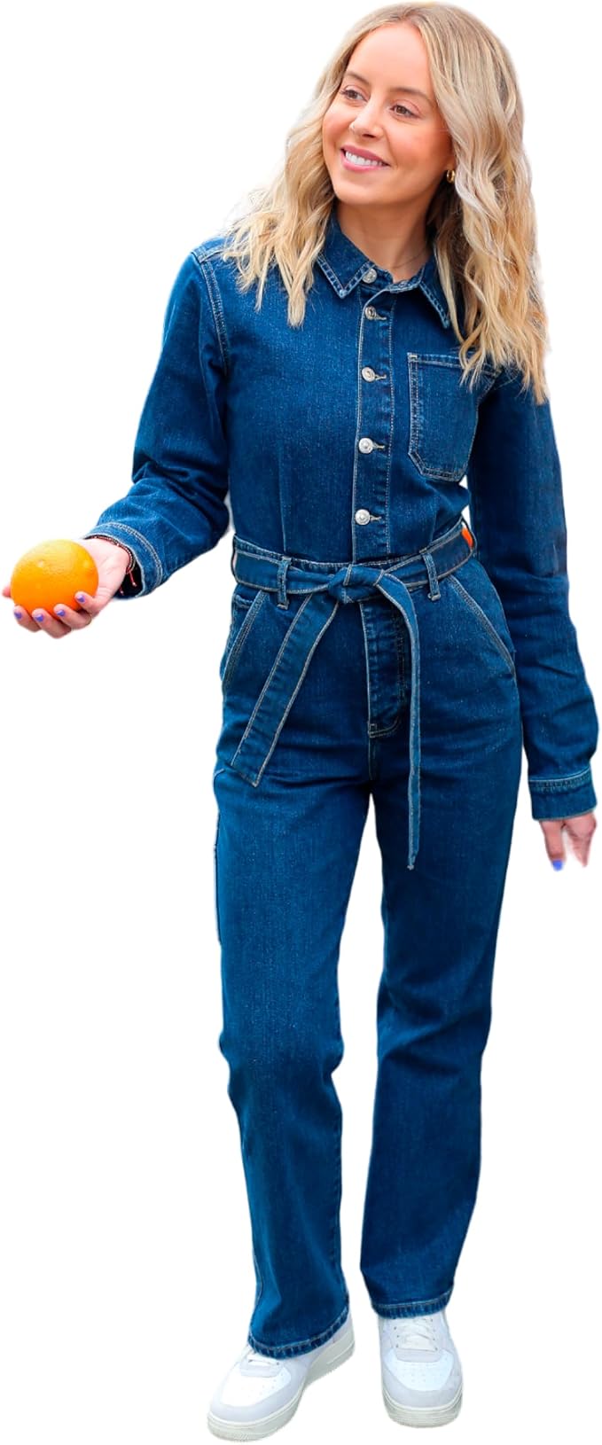 Generic Chef Bae Blue Denim Jumpsuit - Large