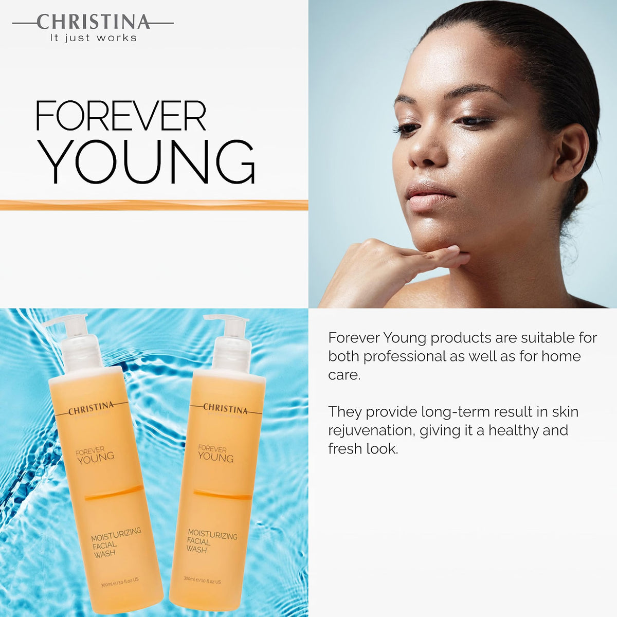 CHRISTINA- Forever Young Moisturizing Face Wash - 10.14 Fl. Oz/ 300ml