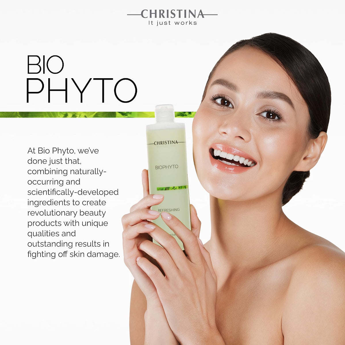 CHRISTINA- Biophyto - Bio-Astringent Complex and Ginger Extract Hydrating Toner - 10.14 Fl.Oz/ 300ml