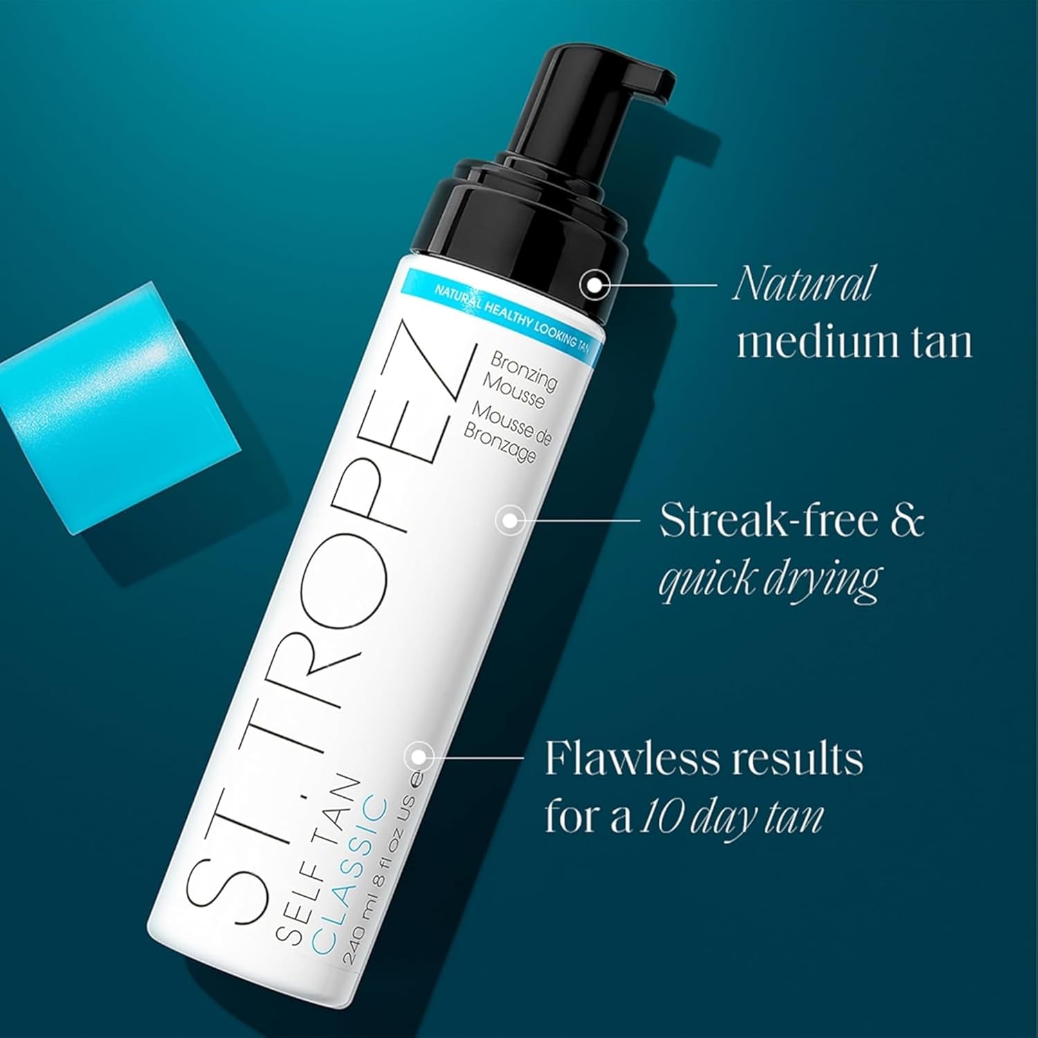St.Tropez Self Tan Classic Bronzing Mousse for Natural Sunless Tan, 8 Fl.Oz
