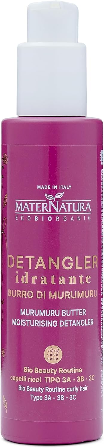 Maternatura, Detangler Moisturizing Curly Hair with Murumuro Butter, Detangling Cream, Made in Italy, 6.76 Fl. Oz
