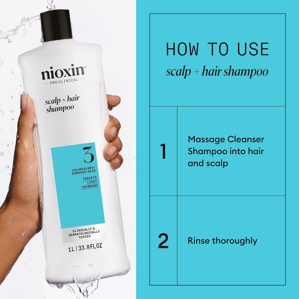 Nioxin Scalp + Hair Shampoo No. 3 - 33.8 Oz