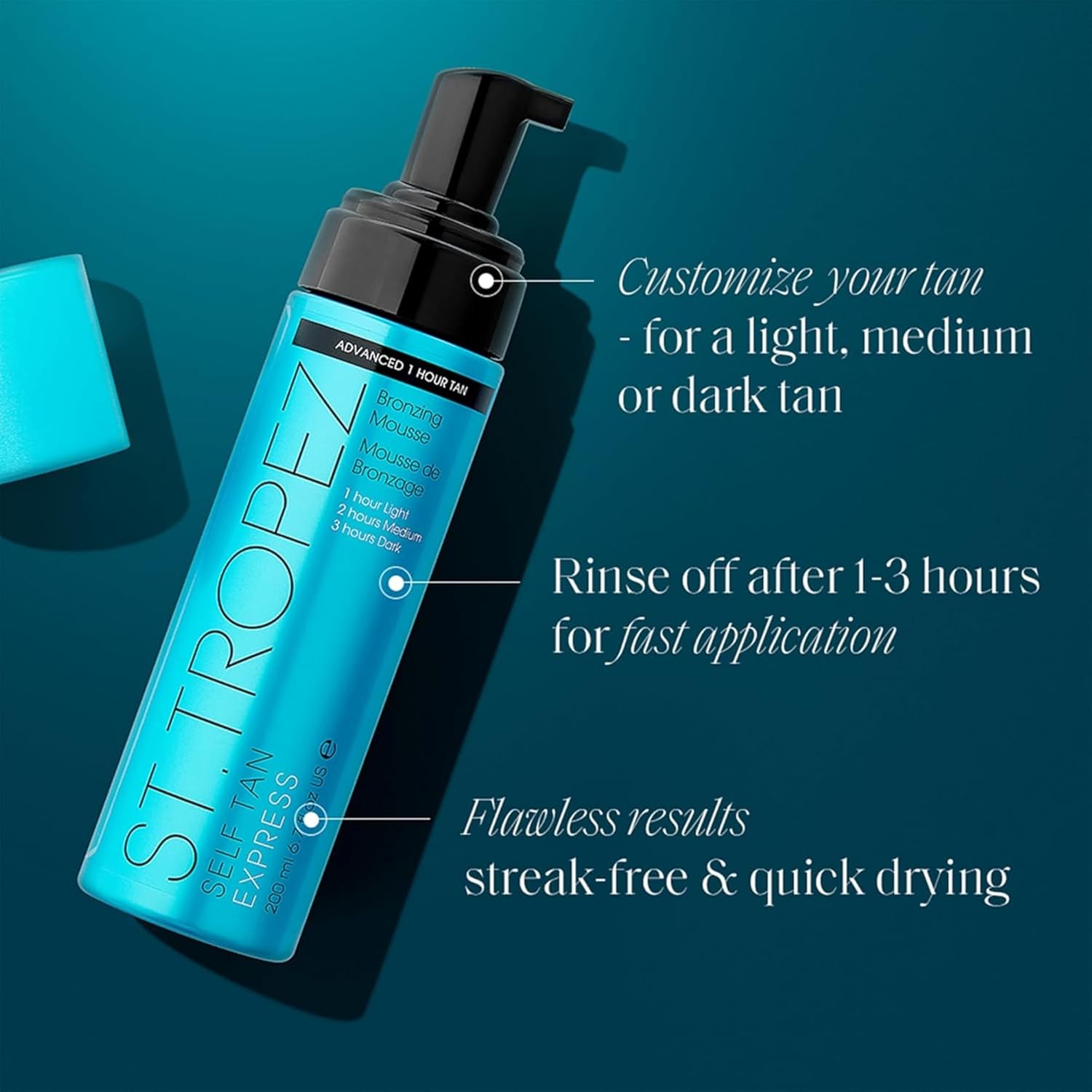 St.Tropez Self Tan Express Bronzing Mousse for Fastest Sunless Tan, 6.7 Fl.Oz