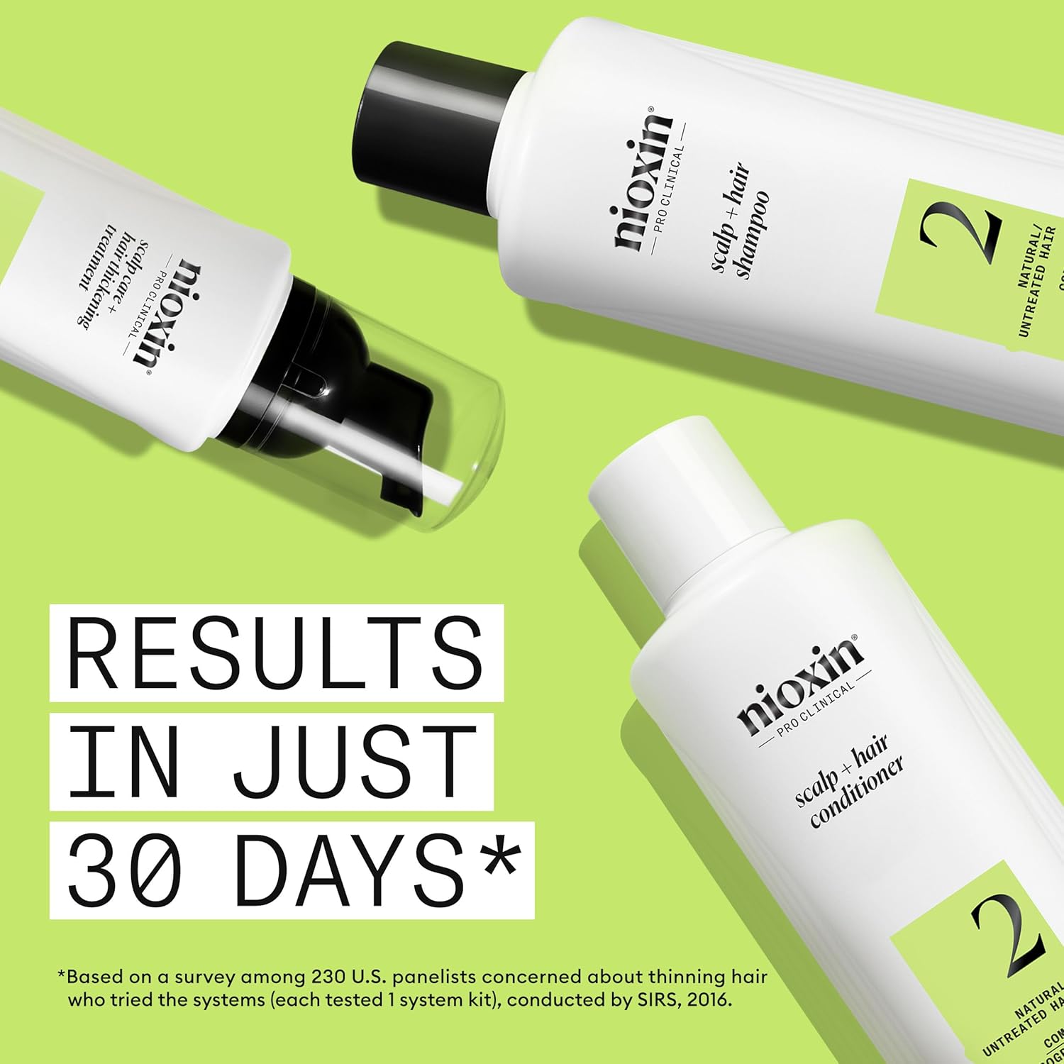 Nioxin System 2 Hair Thickening Kit for Natural Hair with Light Thinning(For Natural Hair with Progressed Thinning)