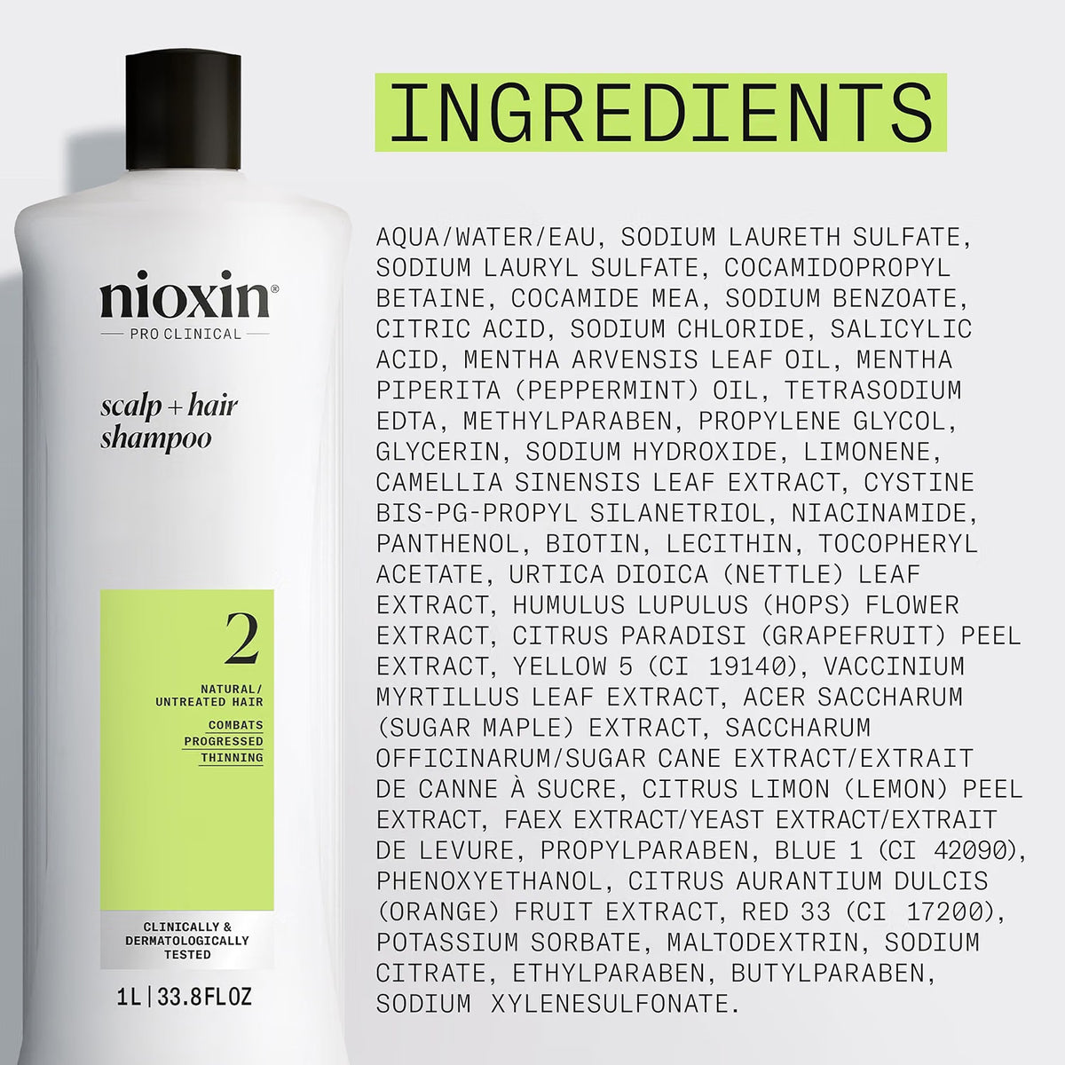 Nioxin Scalp + Hair Shampoo No. 2 - 33.8 Oz
