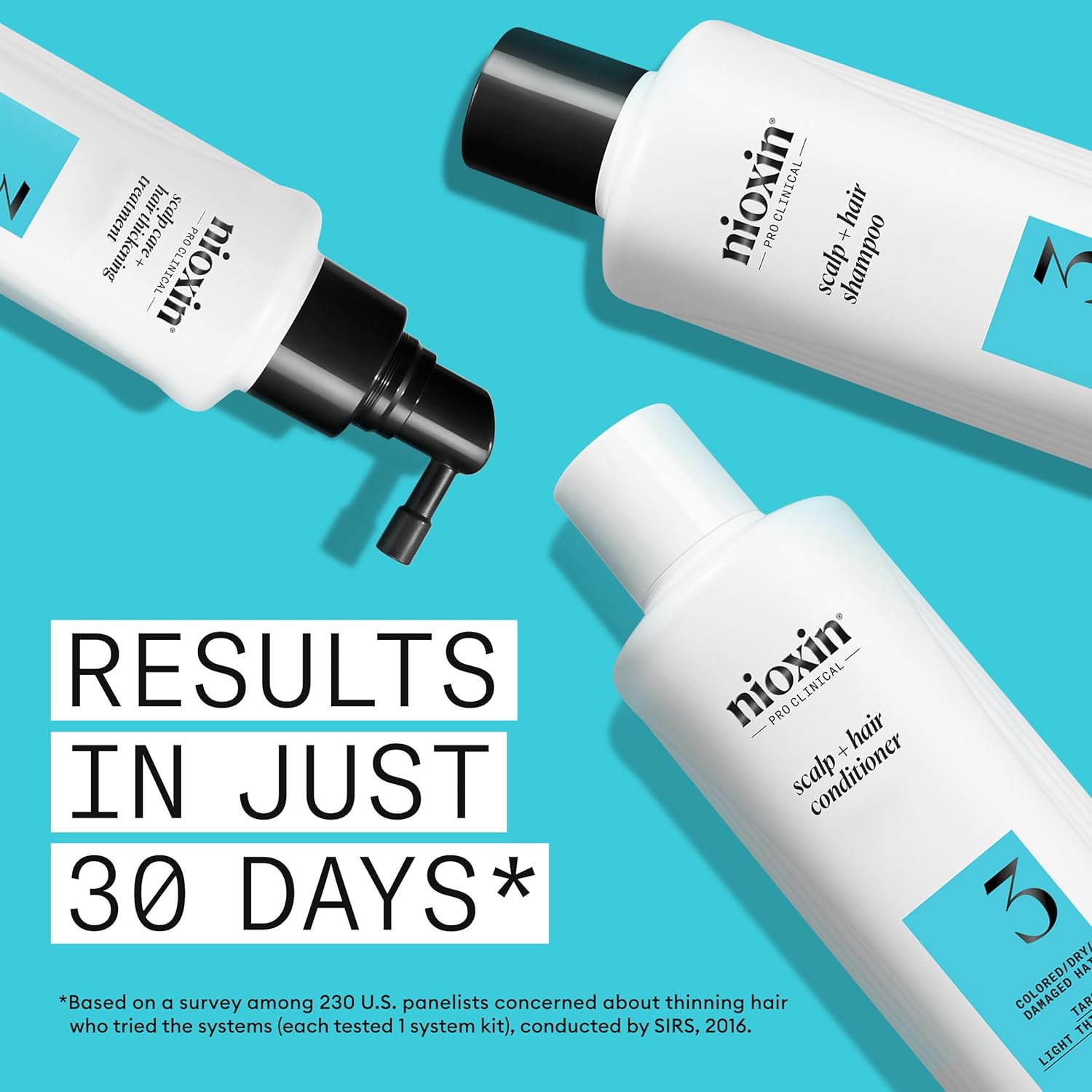 Nioxin System 3 Hair Thickening Kit for Natural Hair with Light Thinning (For Color Treated Hair With Light Thinning)
