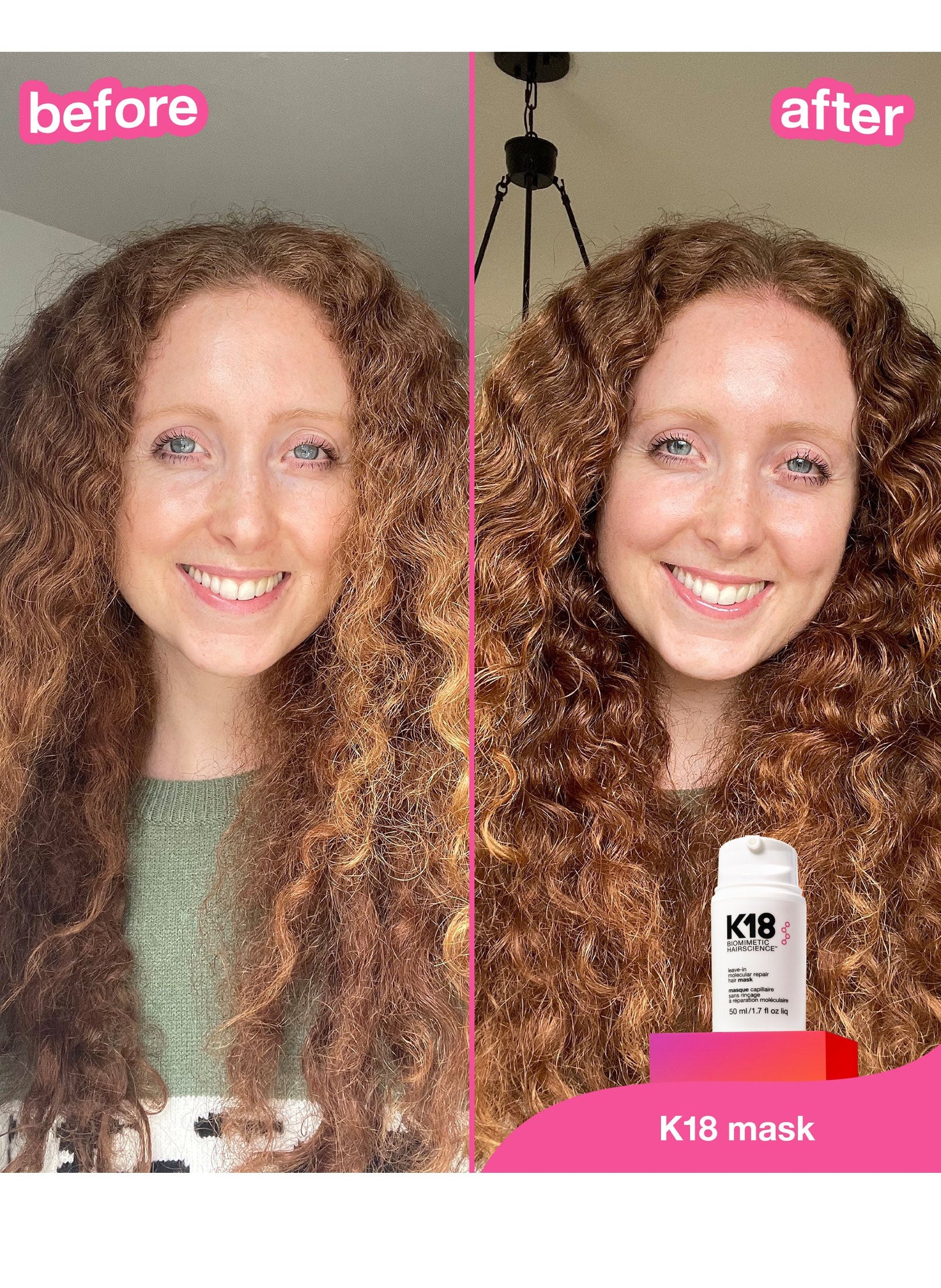 K18 Full-Size Leave-In Molecular Repair Hair Mask, 1.7 Fl.Oz